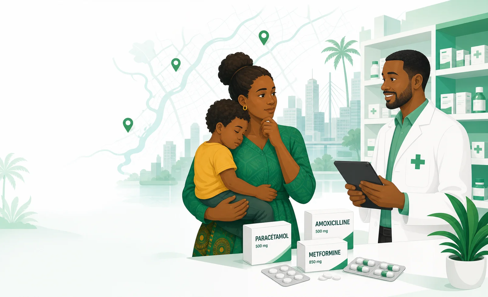 Illustration AllôPharma - Accompagnement patients et pharmaciens